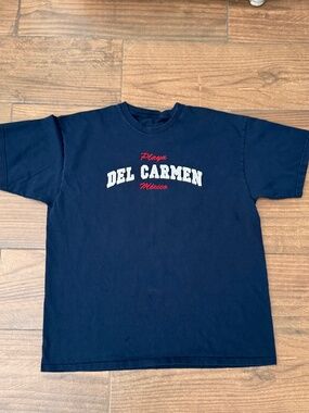 Playa Del Carmen Mexico Novelty T-Shirt – Men's XL (Dark Blue)